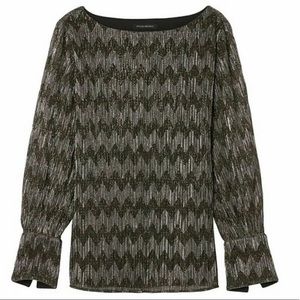 Banana Republic Chevron Metallic Top Size: XL New